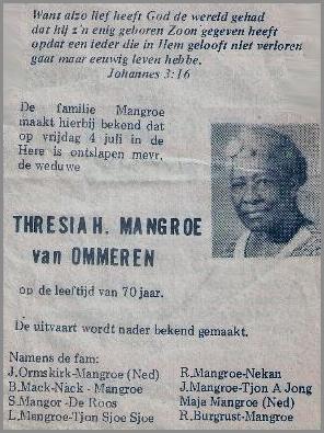 Theresia Mangroe - Van Ommeren